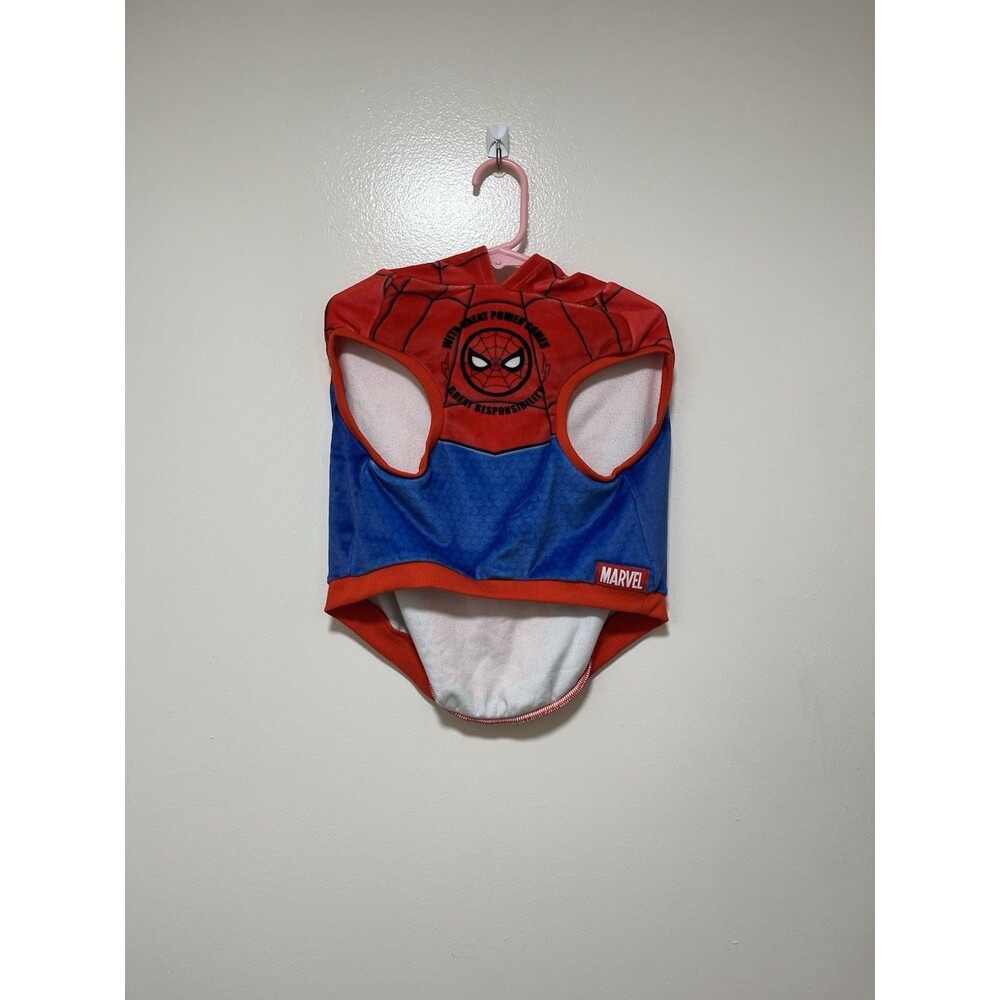 Spiderman Dog Costume Medium Marvel Red And Blue Halloween